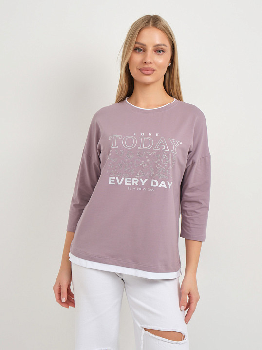 Лонгслив женский Лео корица