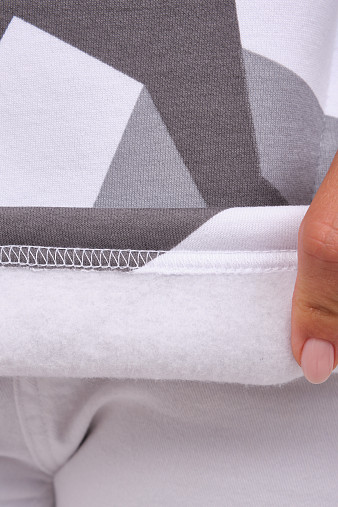 Толстовка жен. Геометрия 3-х нитка начес серый