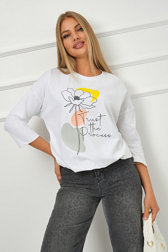 Лонгслив Николь белый