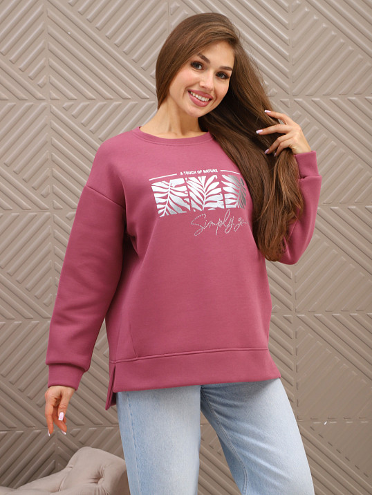 Свитшот женский Флёр брусника