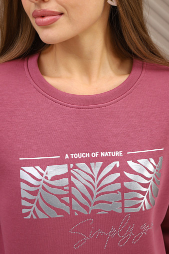 Свитшот женский Флёр брусника