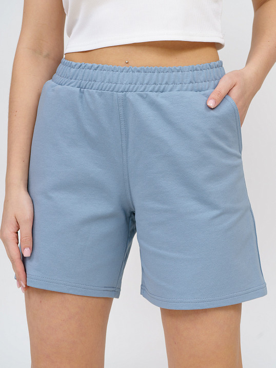 Шорты женские футер голубая дымка