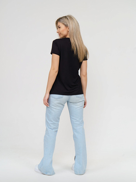 Футболка Ромашка чёрный