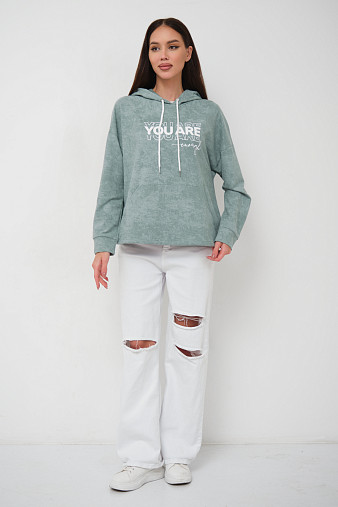 Толстовка женская Винтаж аква