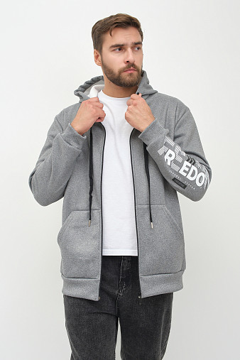 Толстовка муж. Дэнди 3-х нитка начес серый
