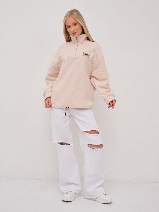 Толстовка жен. Тренд флис св.бежевый