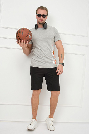 Футболка мужская Норд серый меланж