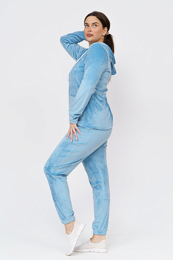 Костюм Авеню велюр аква