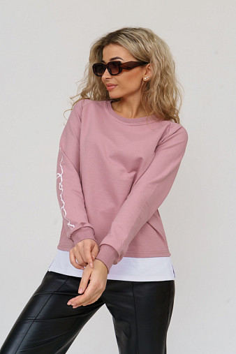 Толстовка женская Дабл сухая роза