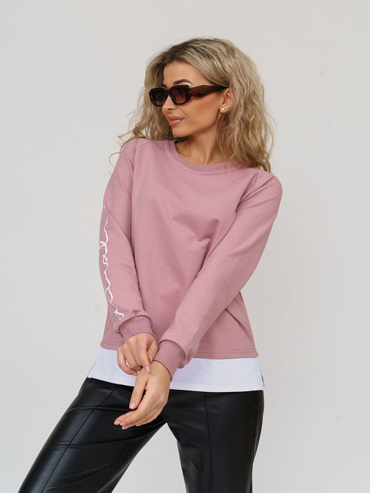 Толстовка женская Дабл сухая роза