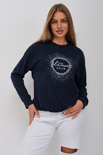 Джемпер жен. Гламур ангора синий