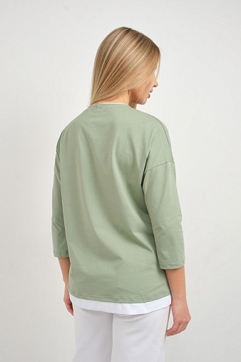 Лонгслив женский Лео фисташка