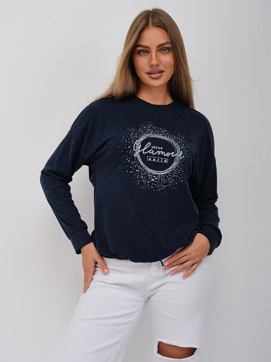 Джемпер жен. Гламур ангора синий