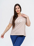 Футболка женская Ника бежевый/меланж