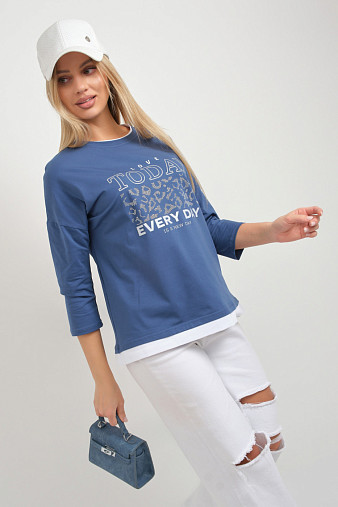 Лонгслив женский Лео св.индиго