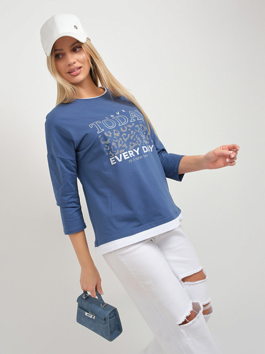 Лонгслив женский Лео св.индиго