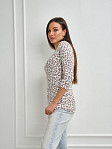 Лонгслив Флирт экрю/леопард