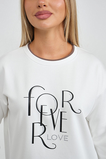 Свитшот жен. Либерти однотонный экрю