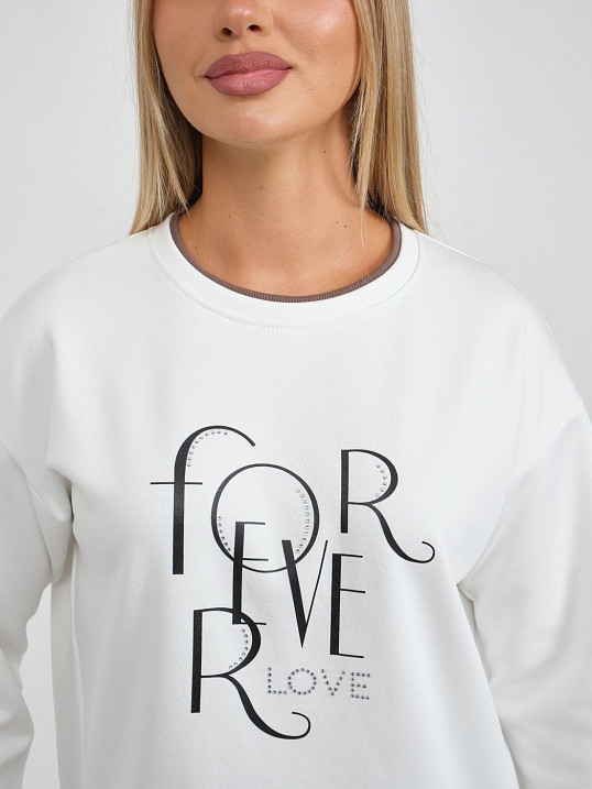 Свитшот жен. Либерти однотонный экрю