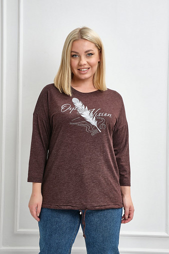 Лонгслив женский Шармэль шоколад
