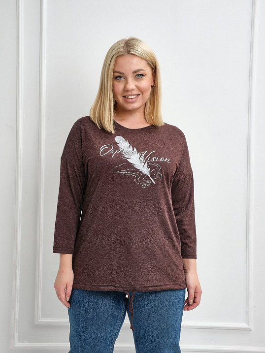 Лонгслив женский Шармэль шоколад