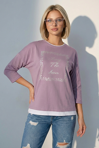 Лонгслив жен. Асти св.лиловый
