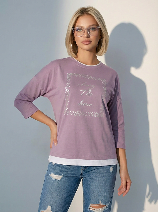 Лонгслив жен. Асти св.лиловый