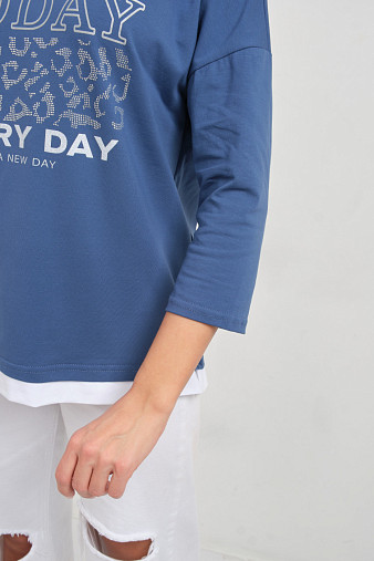 Лонгслив женский Лео св.индиго