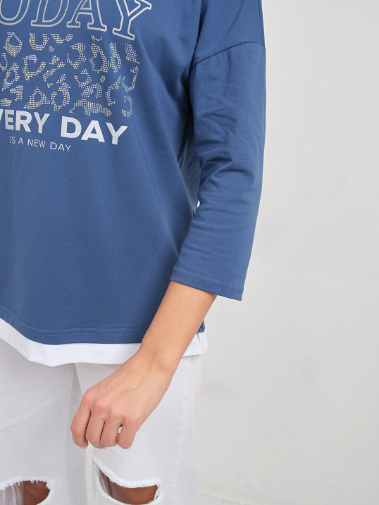 Лонгслив женский Лео св.индиго