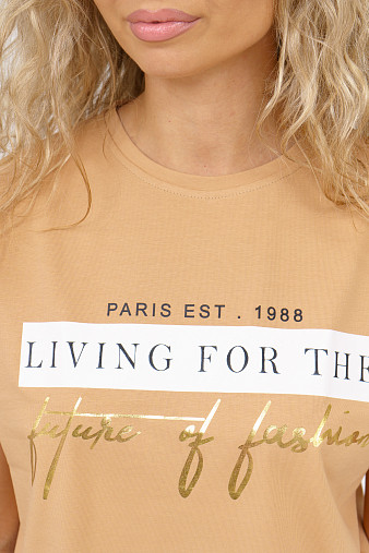 Футболка женская Имидж песочная