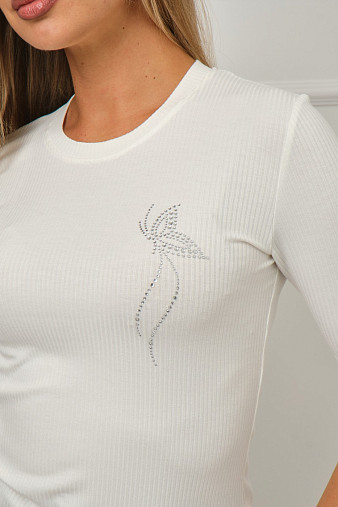 Лонгслив женский Вираж лапша экрю