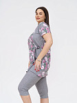 Костюм Симона серый/цветы