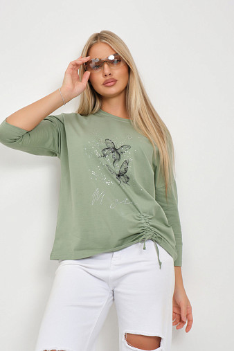 Лонгслив женский Сати фисташка