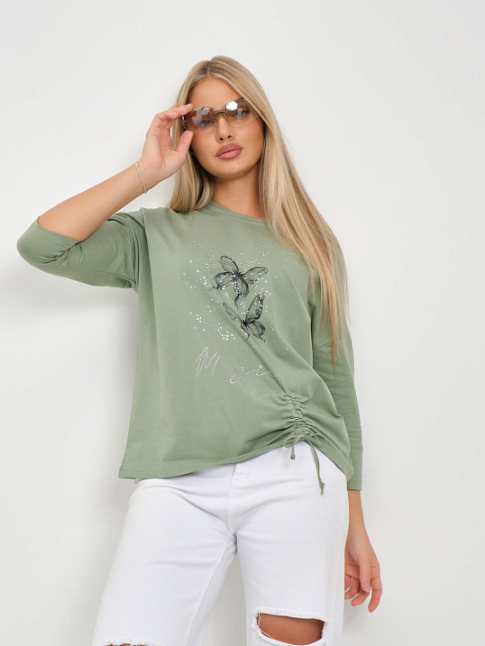 Лонгслив женский Сати фисташка