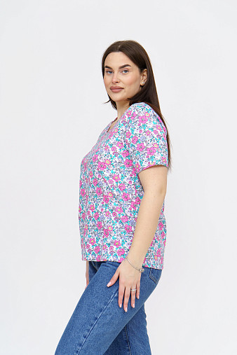Футболка женская Незабудка мульт/цветы