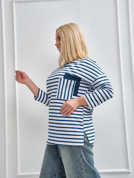 Лонгслив Горизонт петроль