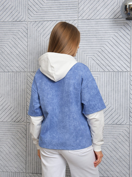 Толстовка женская Венди варенка василек