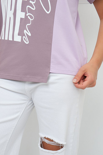 Футболка женская Рефлекс корица/лаванда