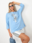 Лонгслив Стиль голубой