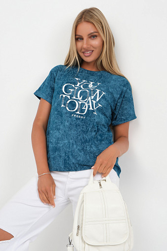 Футболка жен. Лиона варенка морская волна