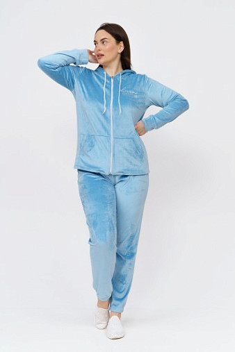 Костюм Авеню велюр аква