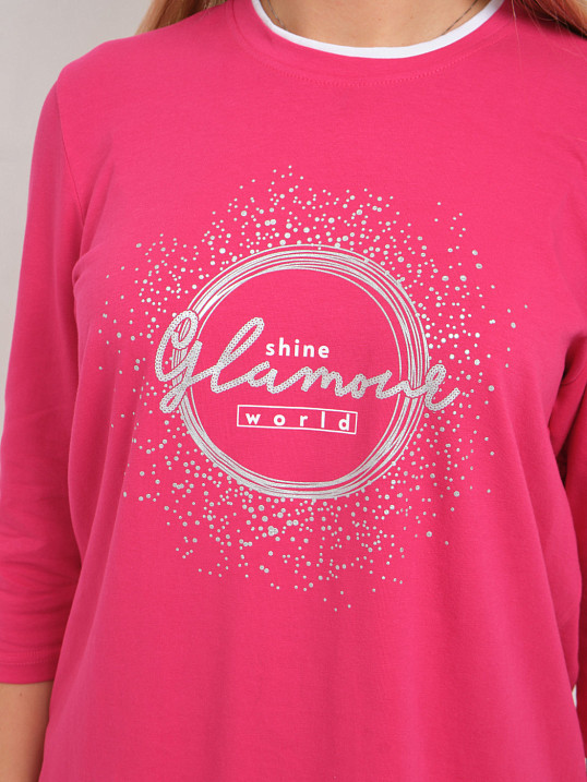 Лонгслив женский Магия фуксия