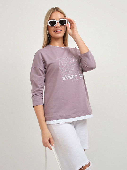 Лонгслив женский Лео корица