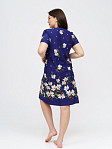 Халат Света купон синий/цветы