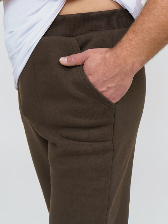 Брюки мужские футер 3-х нитка хаки