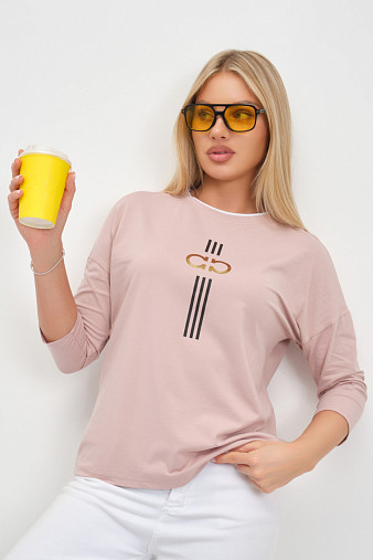 Лонгслив женский Мадлен пудра