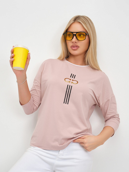 Лонгслив женский Мадлен пудра