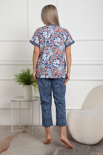 Костюм женский Линда джинс/мультиколор