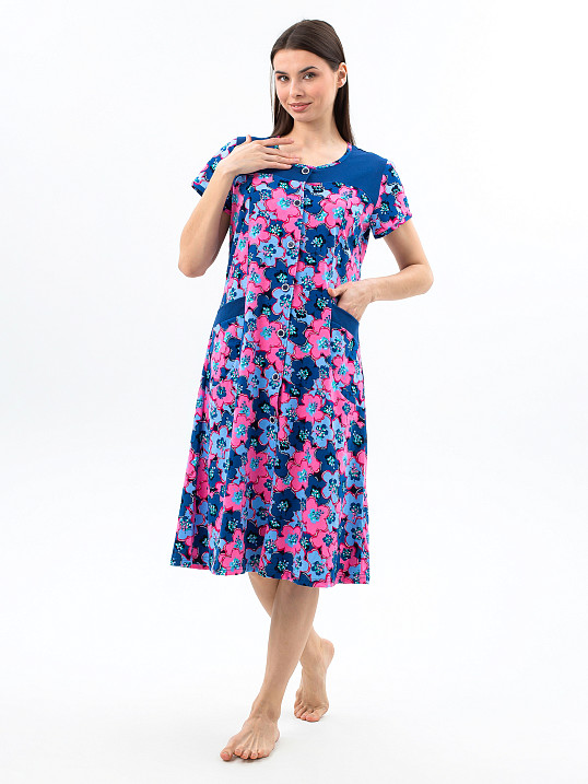 Халат Дыхание Лета розовый/цветы