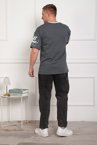 Футболка мужская Дорс футер серый